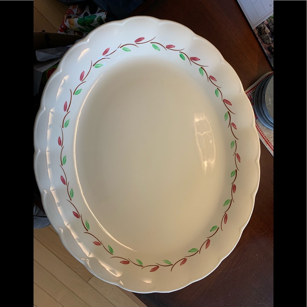 Antique Turkey Platter Creampetal Vines Grindley England